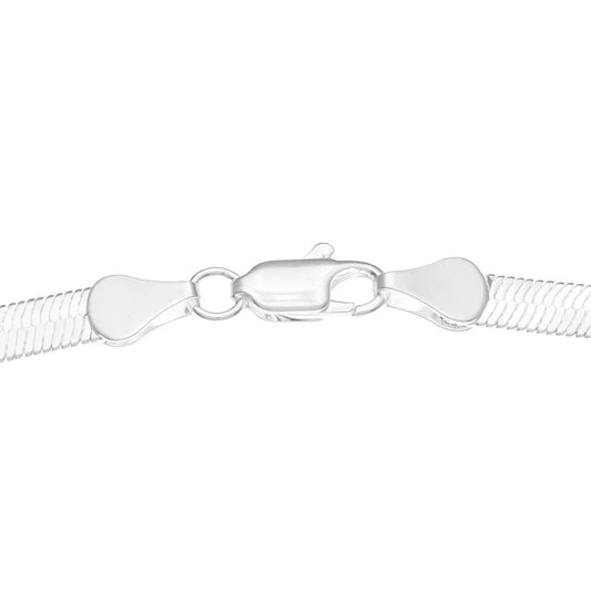 Sterling Silver 925 Herringbone Necklace 18 Inch Chain