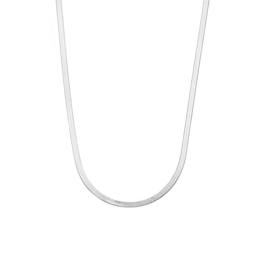 Sterling Silver 925 Herringbone Necklace 18 Inch Chain