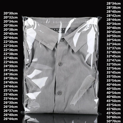 Storeage Bags 100 Pieces Clear Apparel Bags Self Seal