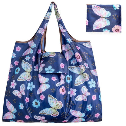 Supermarket Tote Bags Portable - with Cartoon Animal Lemo Strawberry Printing