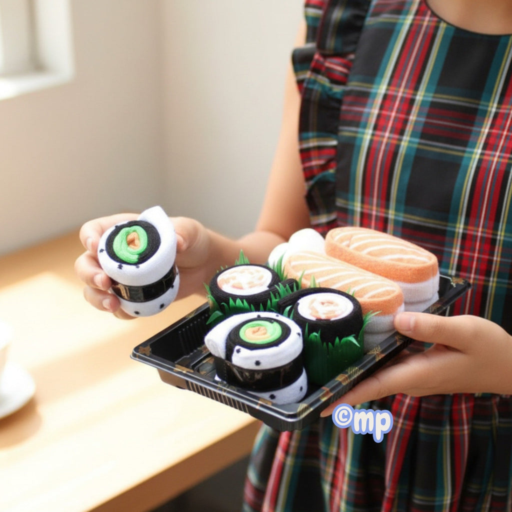 Sushi Socks Gift Box – 3 Pairs of Fun Novelty Socks for All