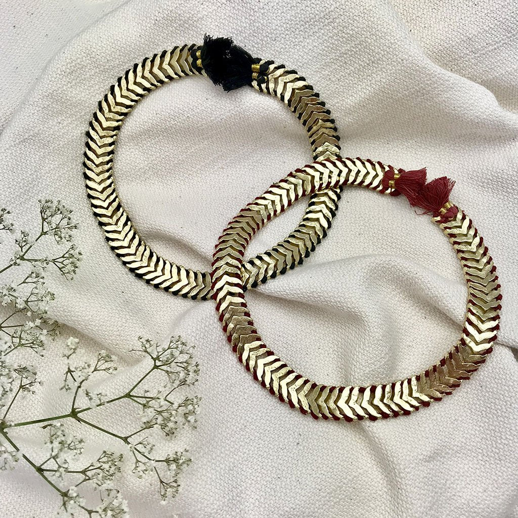 Temple Collar Bib Necklace Boho Tribal Statement With Cotton Tassels Zinc Alloy