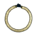Temple Collar Bib Necklace Boho Tribal Statement With Cotton Tassels Zinc Alloy