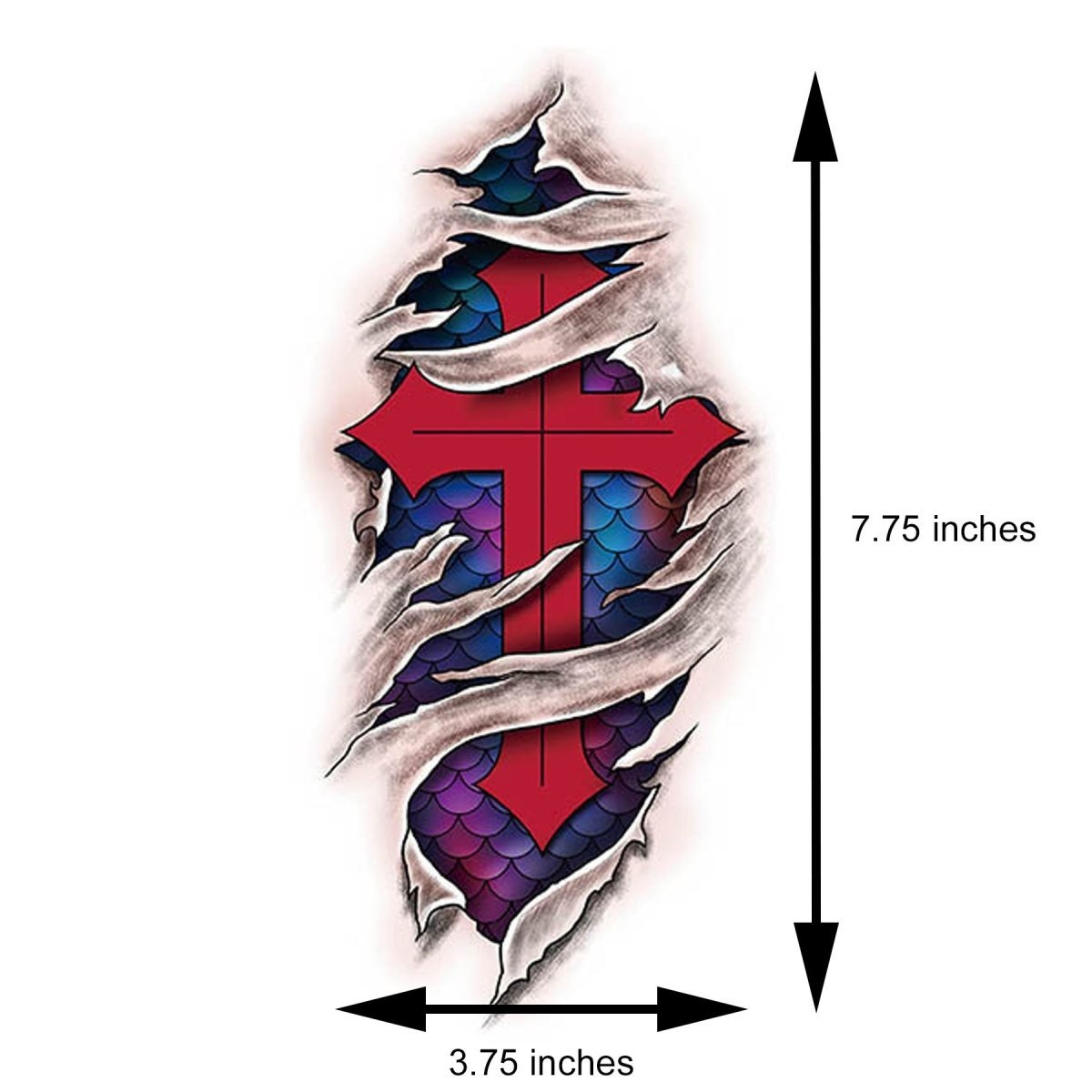 Red Cross & Shark Temporary Tattoos – Fun Party Body Art