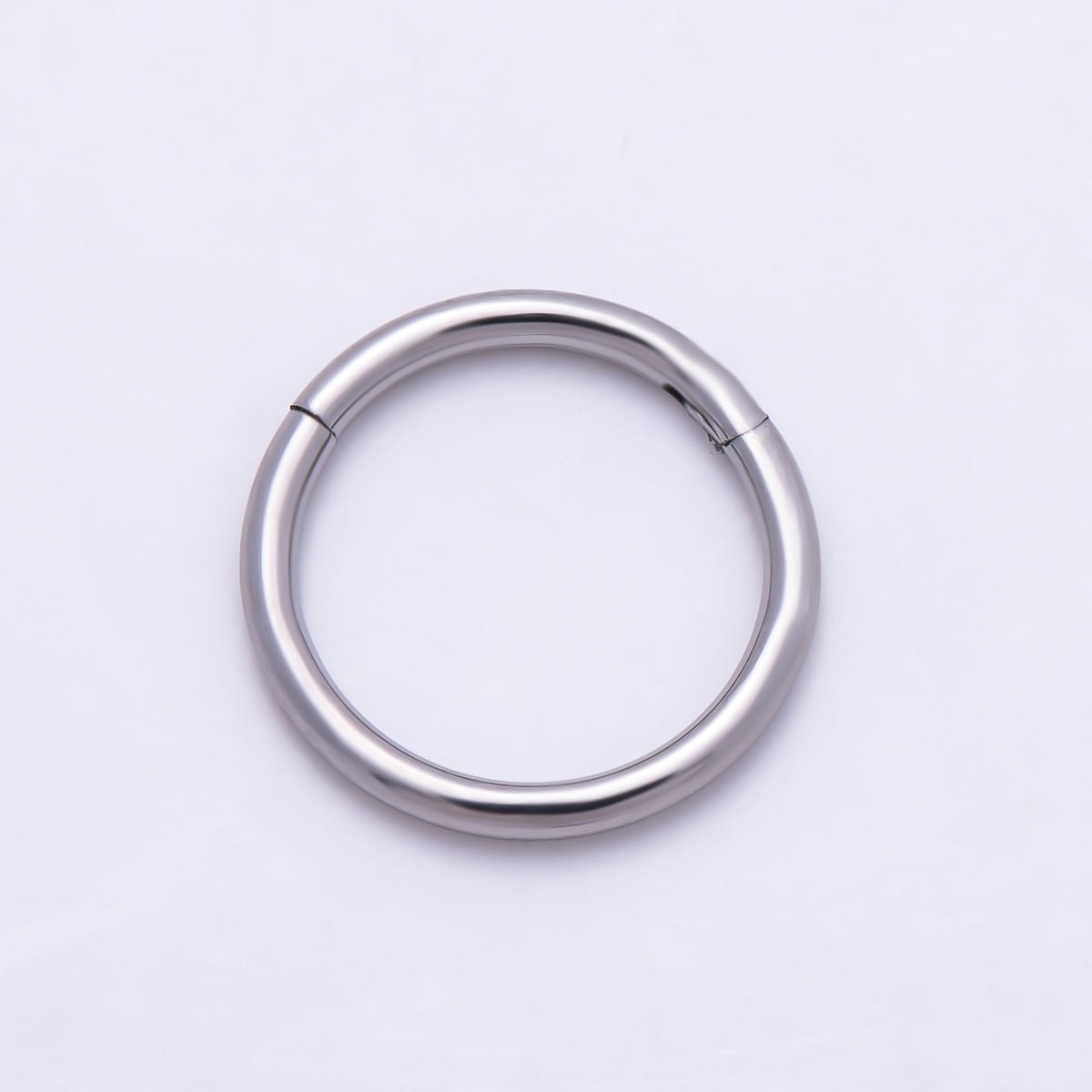 Titanium 10mm Silver Round Single Septum Cartilage Piercing Clicker | BJ-00245