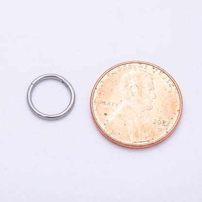 Titanium 10mm Silver Round Single Septum Cartilage Piercing Clicker | BJ-00245