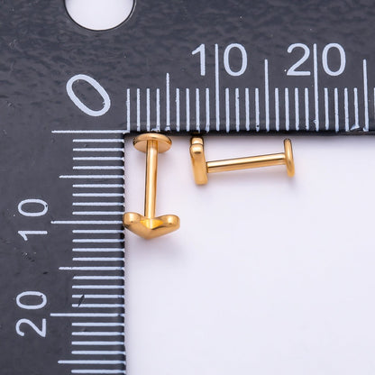Titanium 4.5mm Minimalist Heart Universal Cartilage Piercing Flat Back Stud | BJ-00208