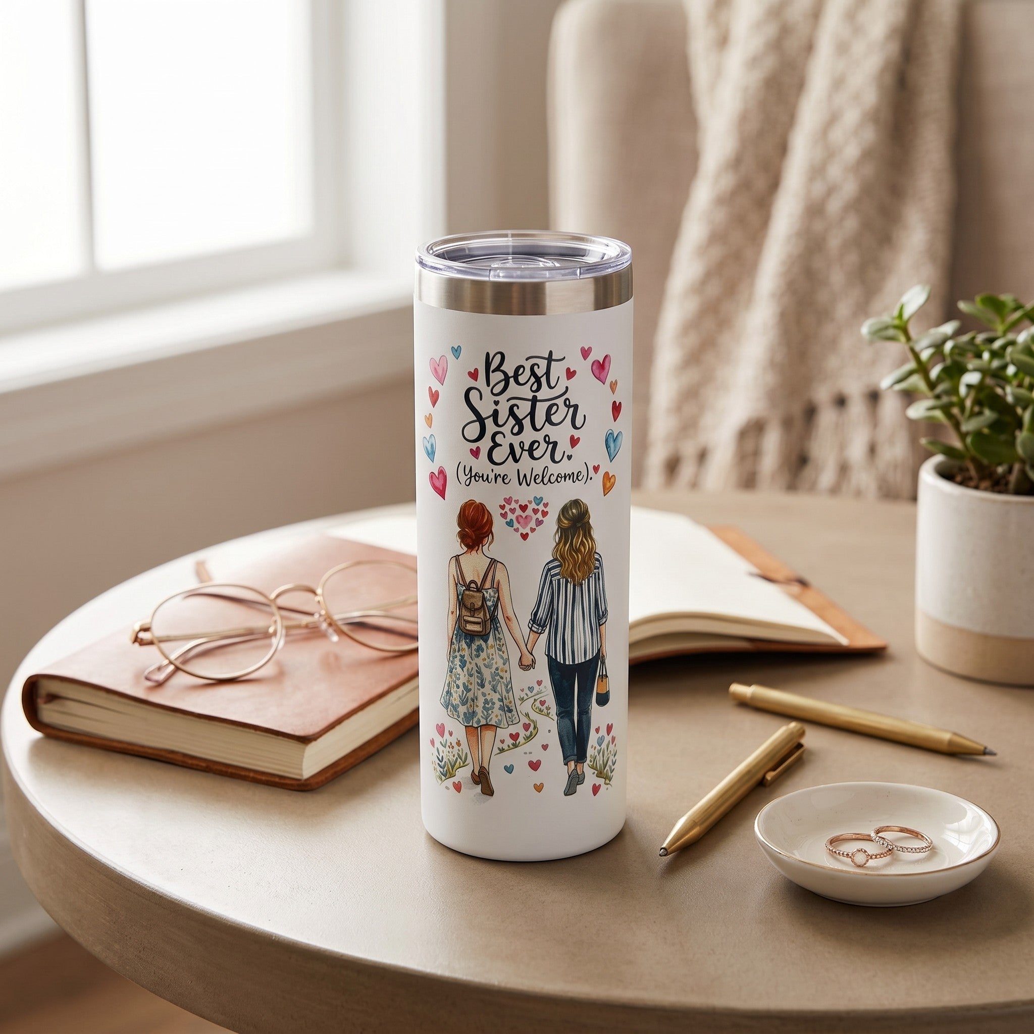 Unique Sister Gift 20oz Insulated Stainless Steel Travel Tumbler