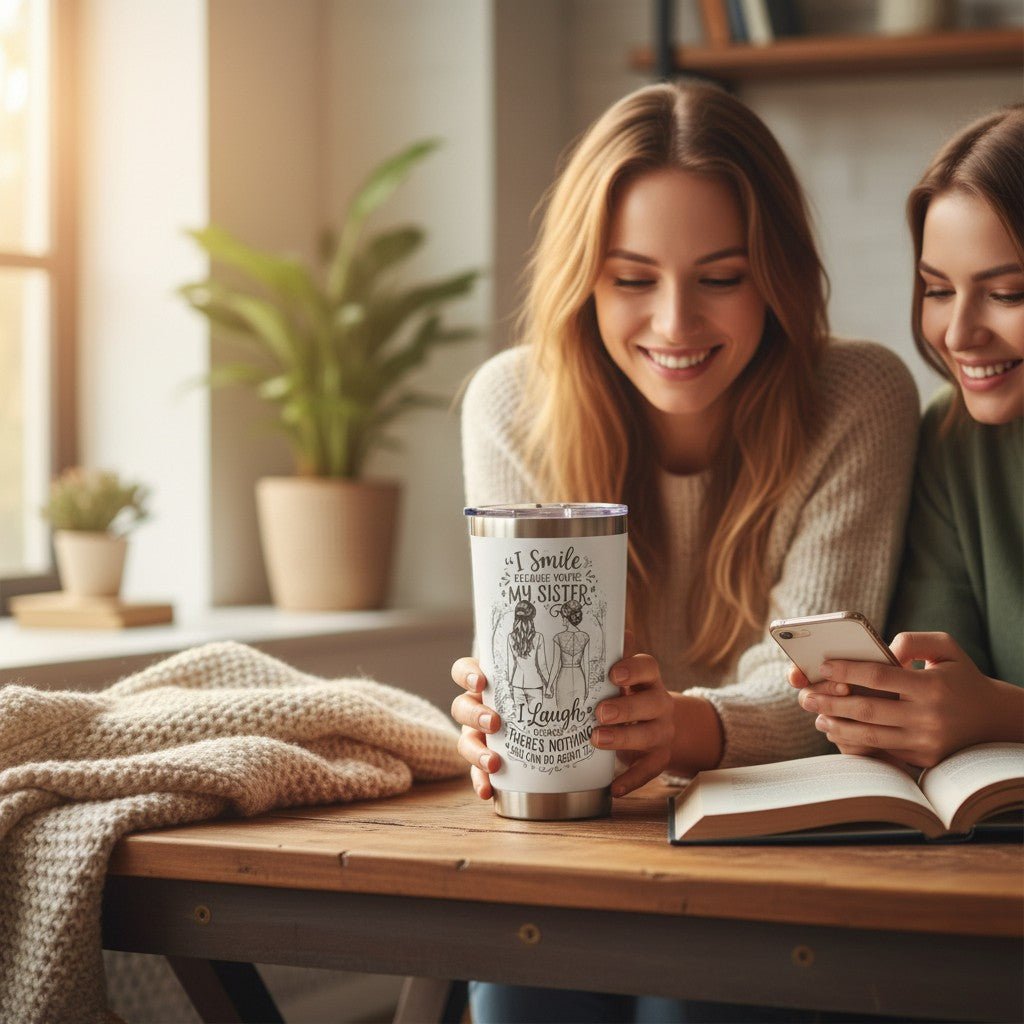 Unique Sister Gift 20oz Insulated Stainless Steel Travel Tumbler