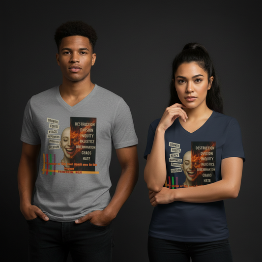 “Truth and Consequences" Unisex V-Neck Tee