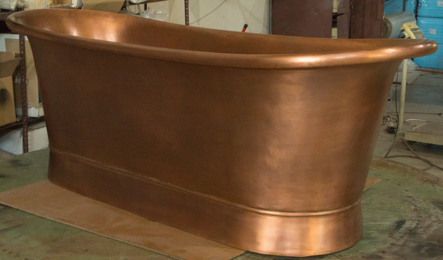 Vintage Handmade Copper Bathtub - Antique Look Craftsmanship