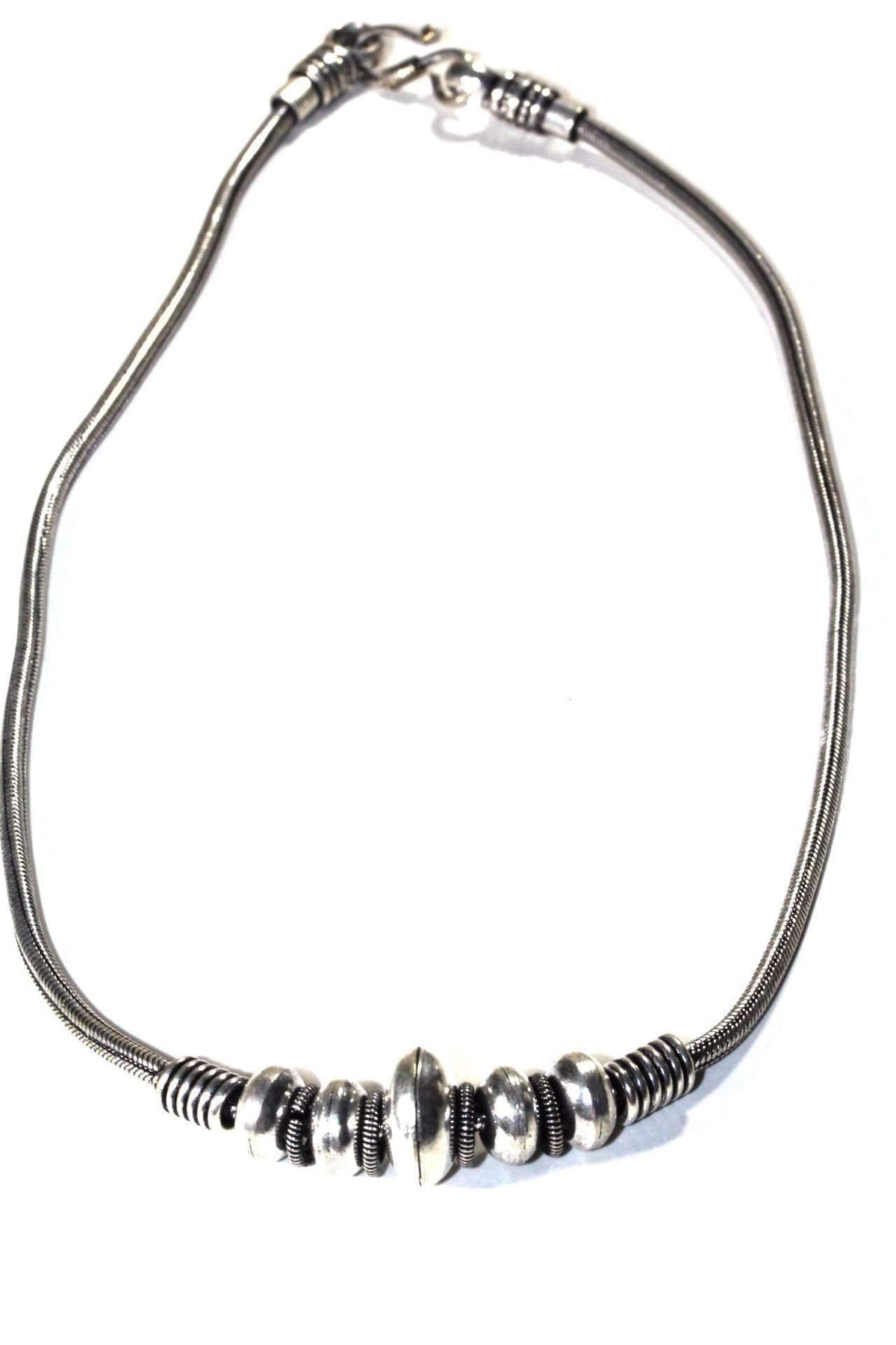 Warrior Tribal Necklace For Men Stainless Steel Beads