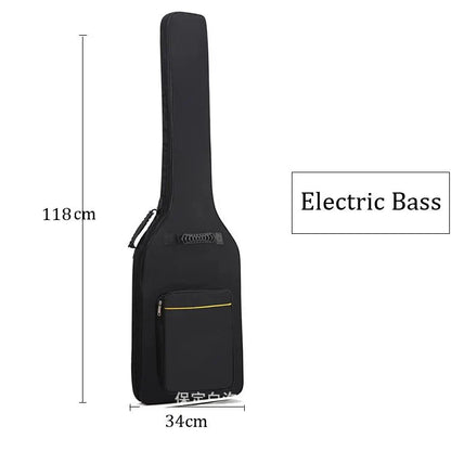 Waterproof Electric Bass Case Double Strap Padded