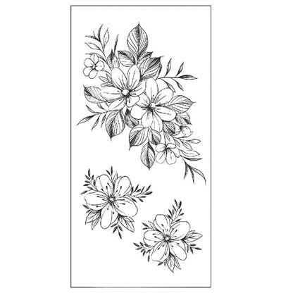 Floral Temporary Tattoos – 5 Waterproof Flower Tattoo Sheets