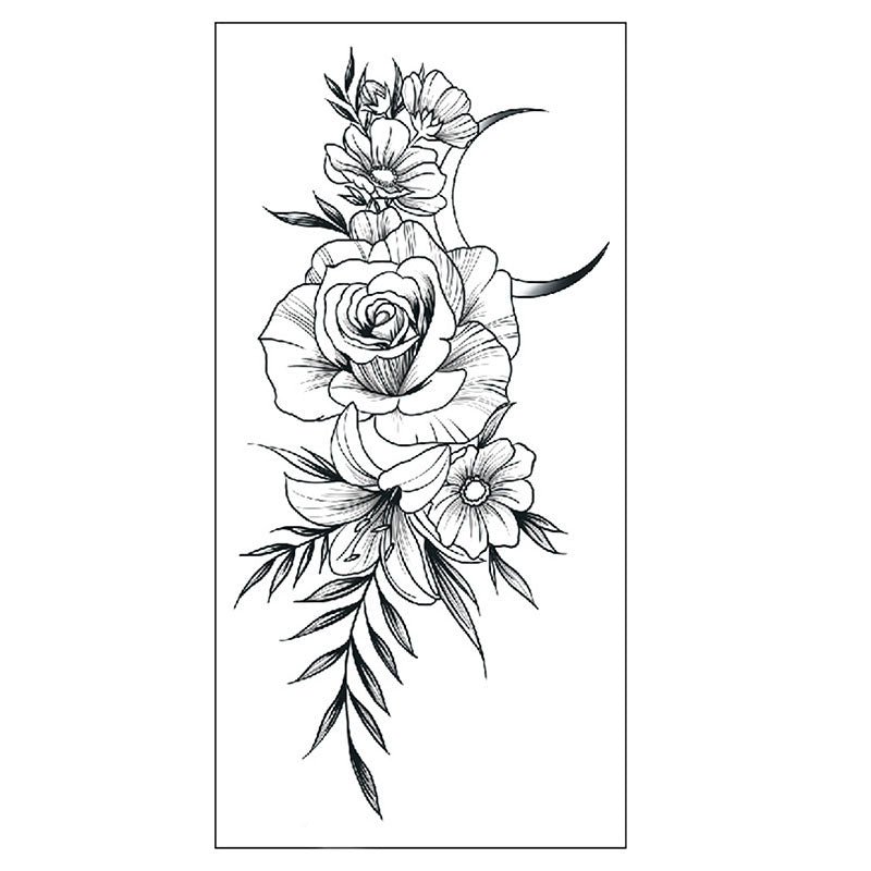 Floral Temporary Tattoos – 5 Waterproof Flower Tattoo Sheets