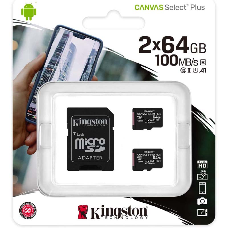 Kingston Canvas Select Plus microSD Card (2 Pack)