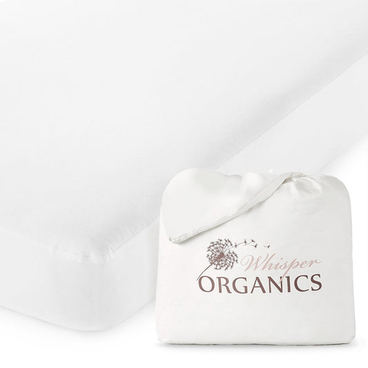 Organic Waterproof Pique Knit Crib Mattress Cover