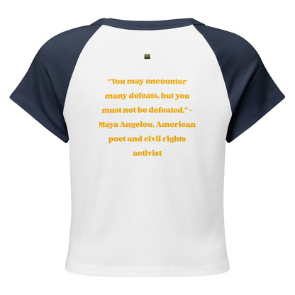 Maya Empowerment Raglan Crop Tee for Women
