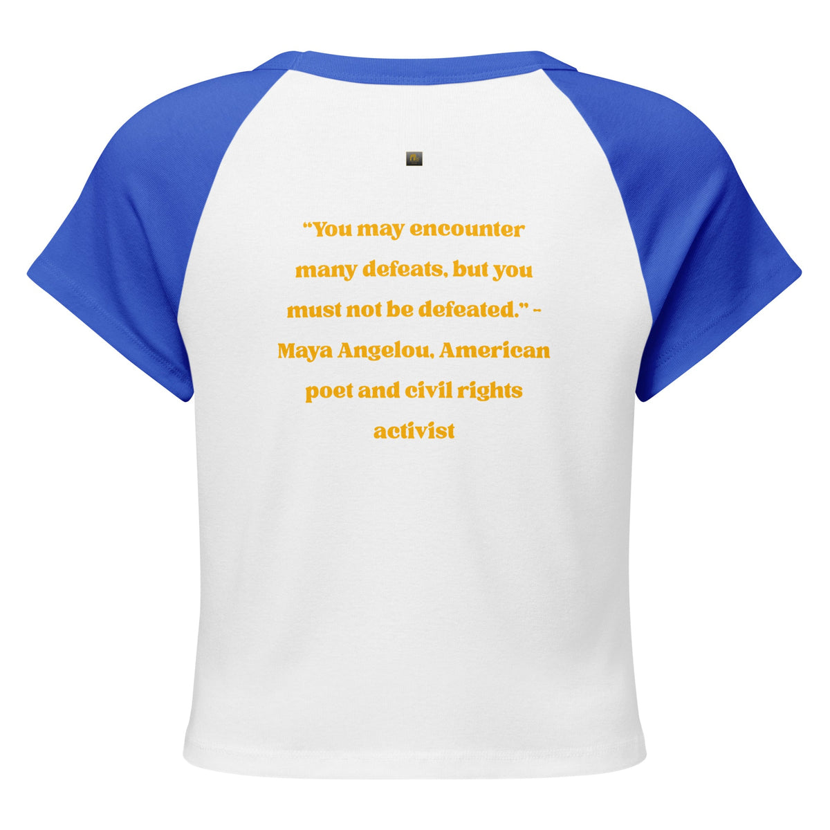 Maya Empowerment Raglan Crop Tee for Women