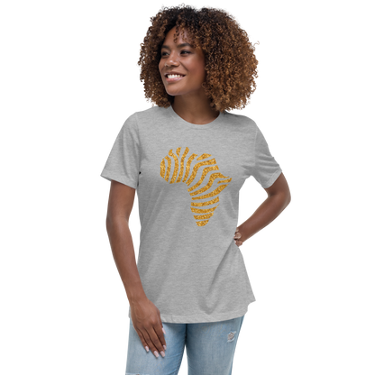 Gold Stripe Africa Tee for Women