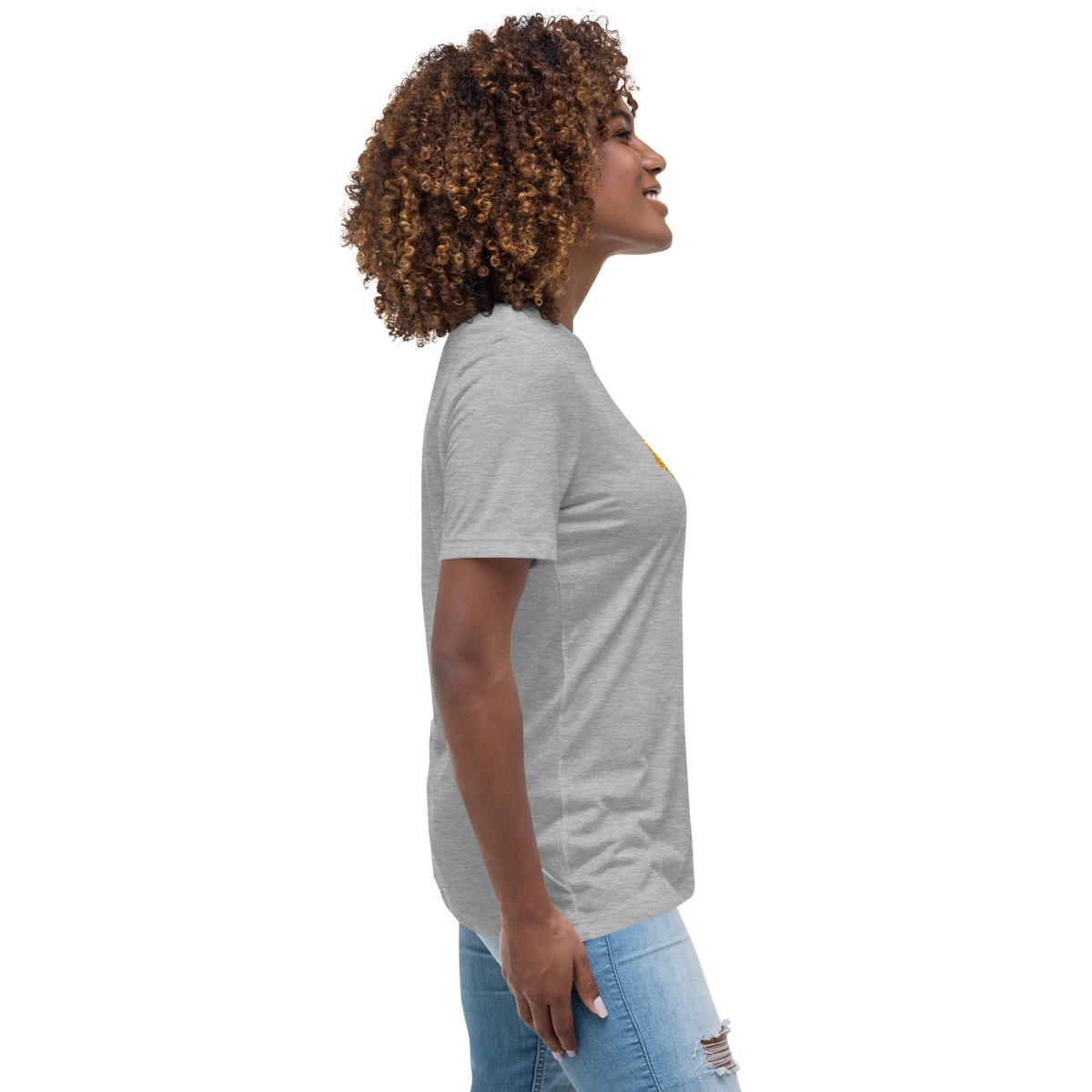 Gold Stripe Africa Tee for Women