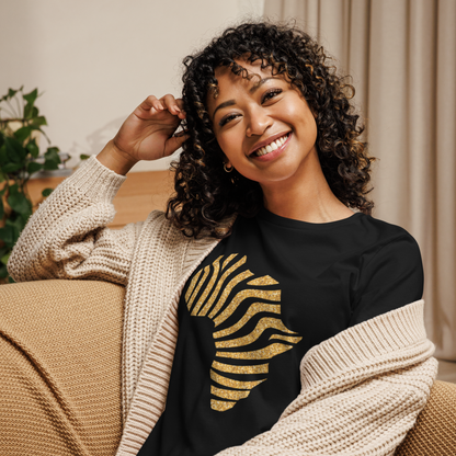 Gold Stripe Africa Tee for Women