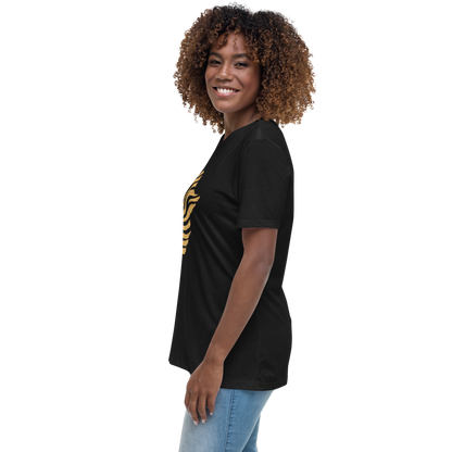 Gold Stripe Africa Tee for Women