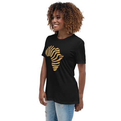 Gold Stripe Africa Tee for Women