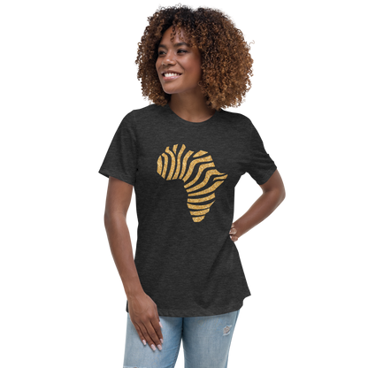 Gold Stripe Africa Tee for Women