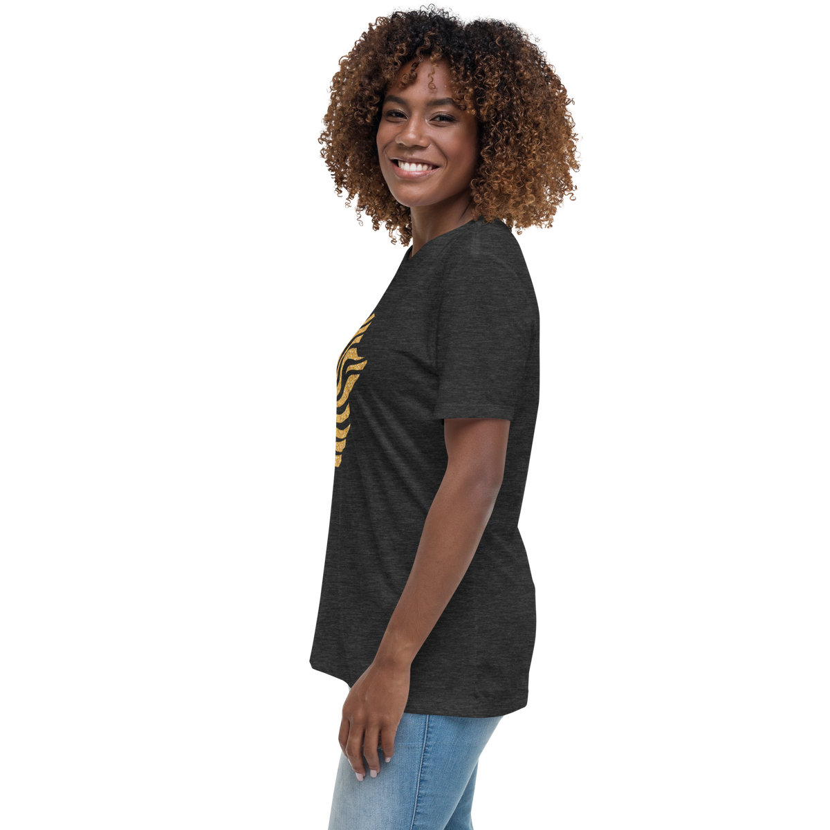 Gold Stripe Africa Tee for Women