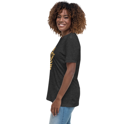 Gold Stripe Africa Tee for Women
