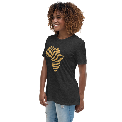Gold Stripe Africa Tee for Women