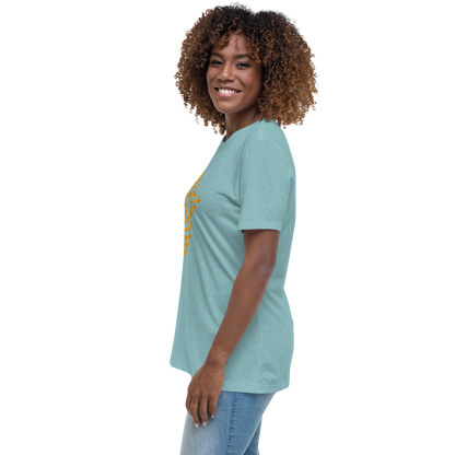 Gold Stripe Africa Tee for Women