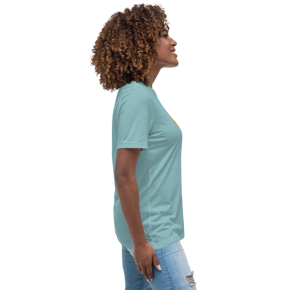 Gold Stripe Africa Tee for Women