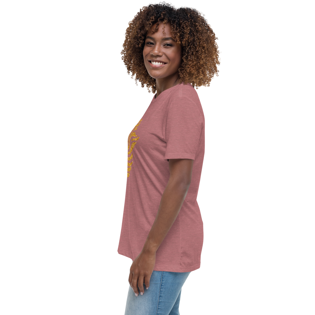 Gold Stripe Africa Tee for Women
