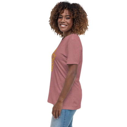 Gold Stripe Africa Tee for Women