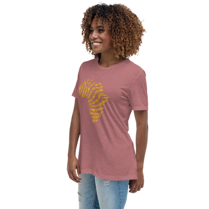 Gold Stripe Africa Tee for Women