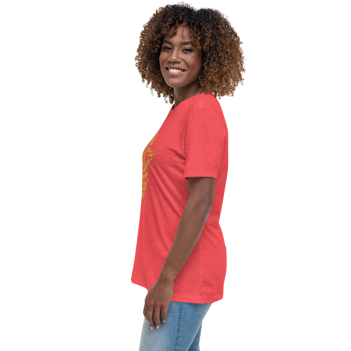 Gold Stripe Africa Tee for Women