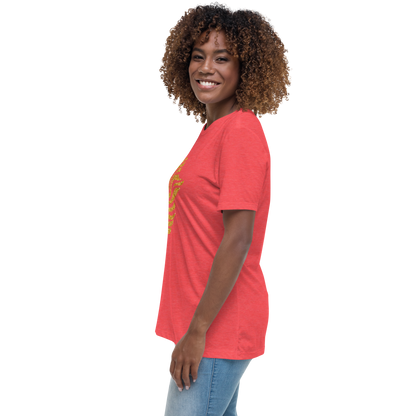 Gold Stripe Africa Tee for Women