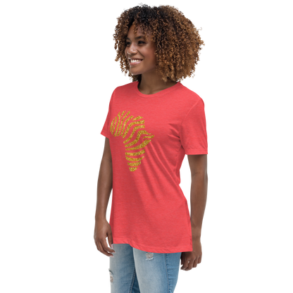 Gold Stripe Africa Tee for Women
