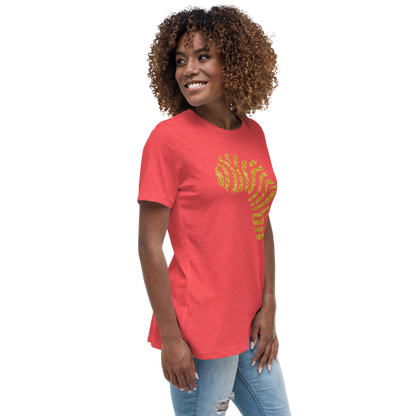 Gold Stripe Africa Tee for Women