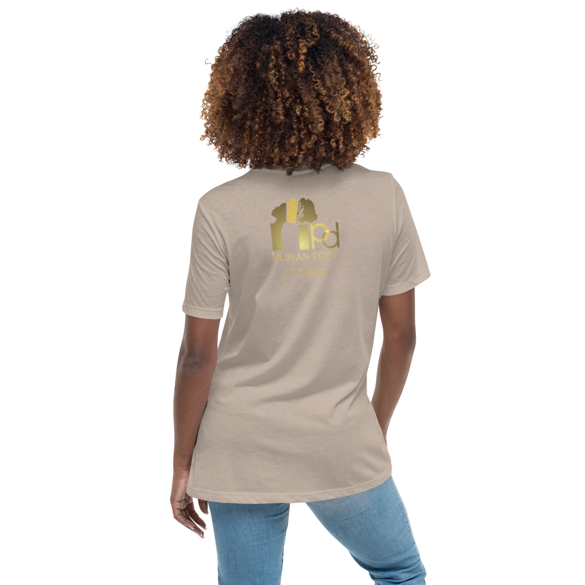 Gold Stripe Africa Tee for Women