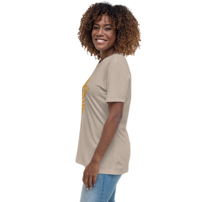Gold Stripe Africa Tee for Women