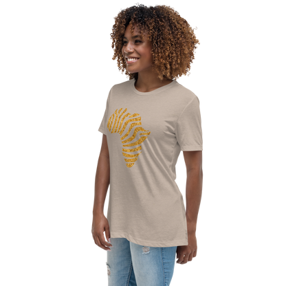 Gold Stripe Africa Tee for Women