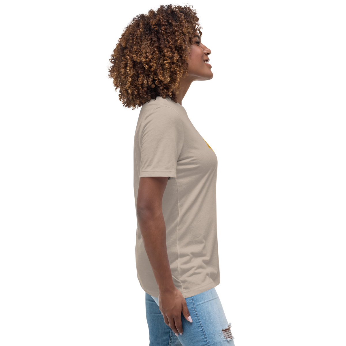 Gold Stripe Africa Tee for Women