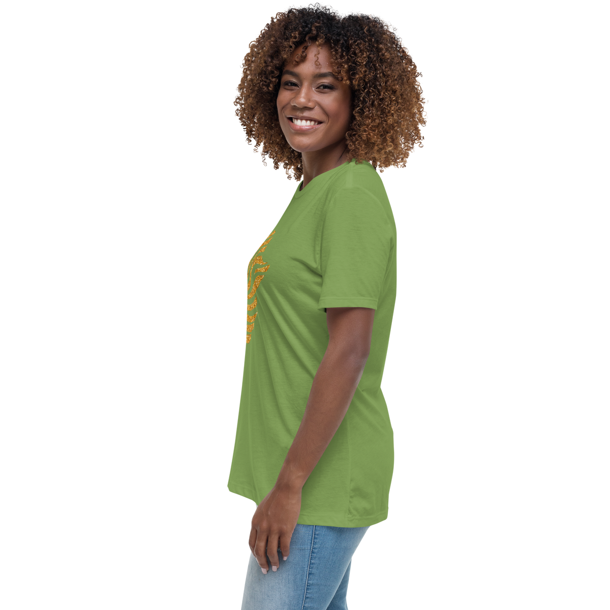 Gold Stripe Africa Tee for Women