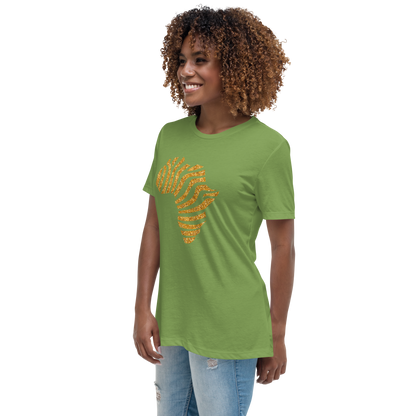 Gold Stripe Africa Tee for Women
