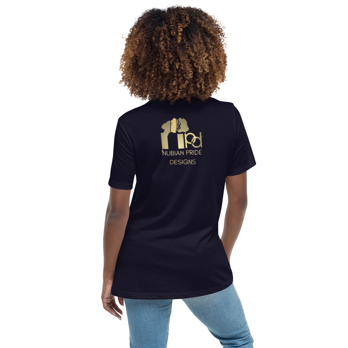 Gold Stripe Africa Tee for Women
