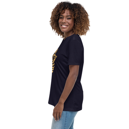 Gold Stripe Africa Tee for Women