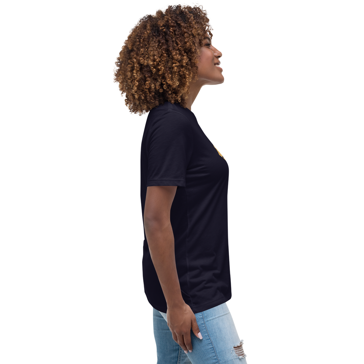 Gold Stripe Africa Tee for Women